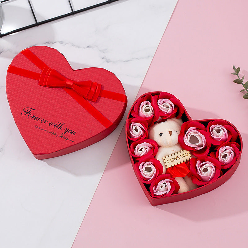 Heart-shaped Rose Red Gift Box New Year Christmas Gift