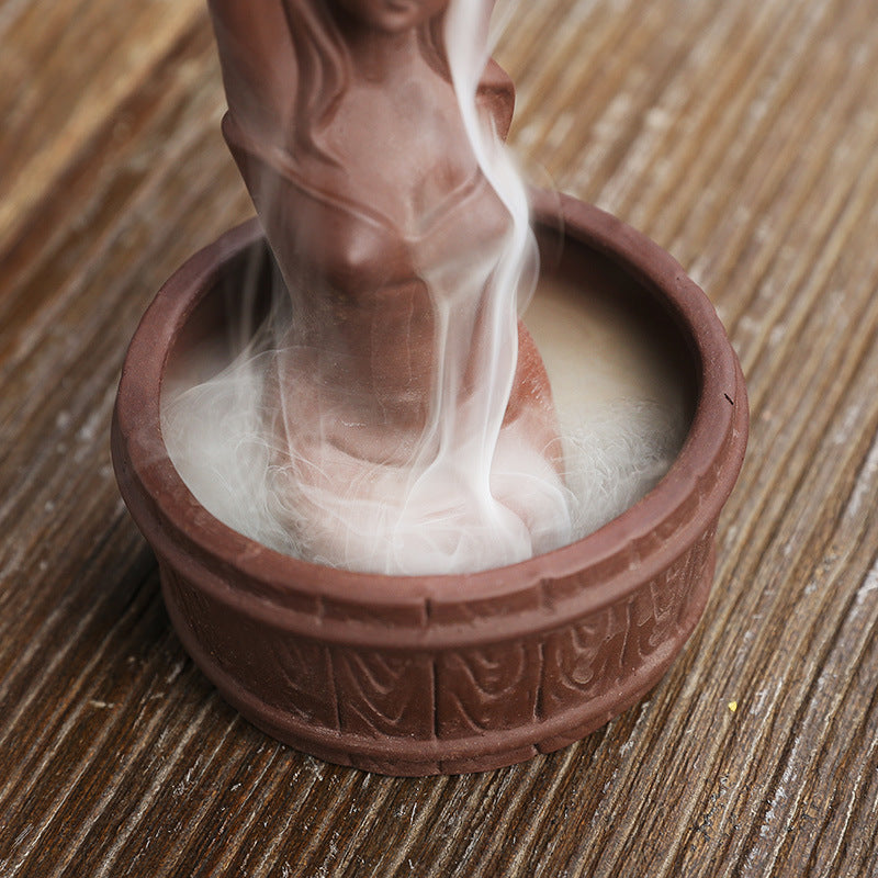 Purple Sand Backflow Smoke Aromatherapy Stove Creative Mermaid