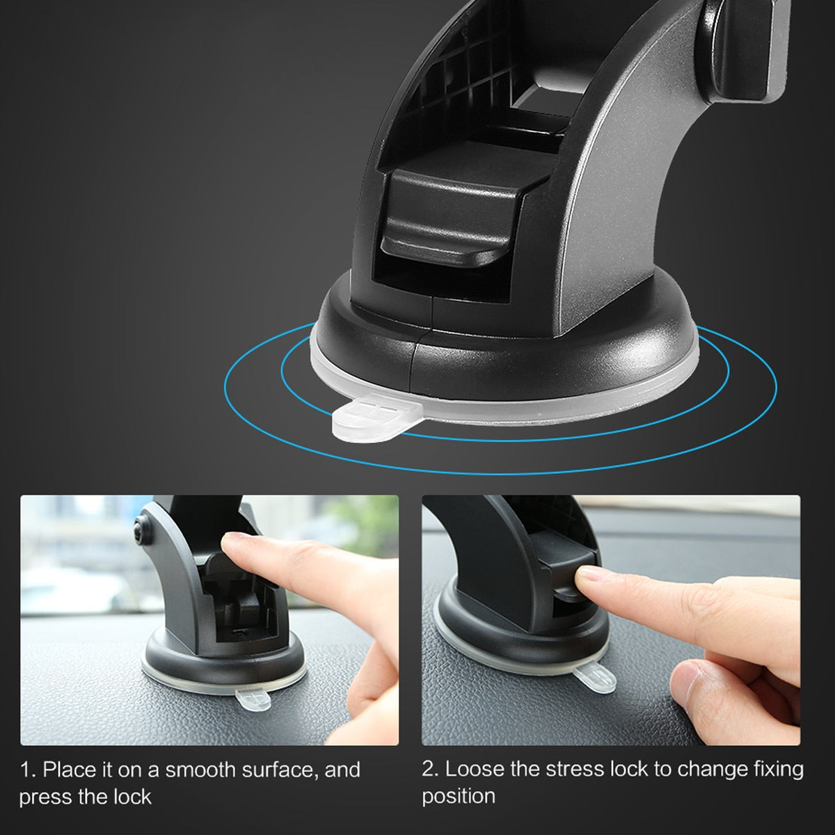 Telescopic Dashboard Car Phone Holder