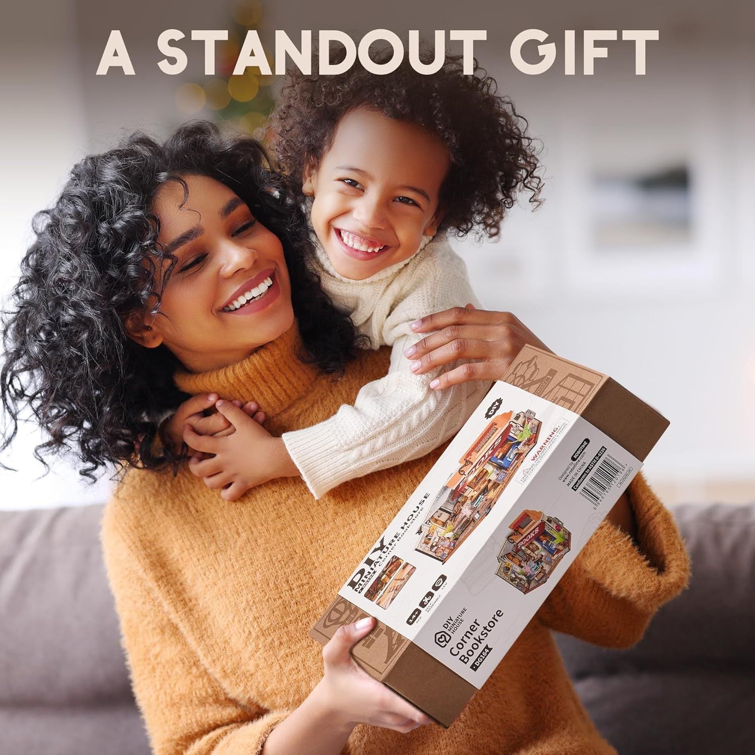 ROBOTIME DIY Miniature House Kit Corner Bookstore