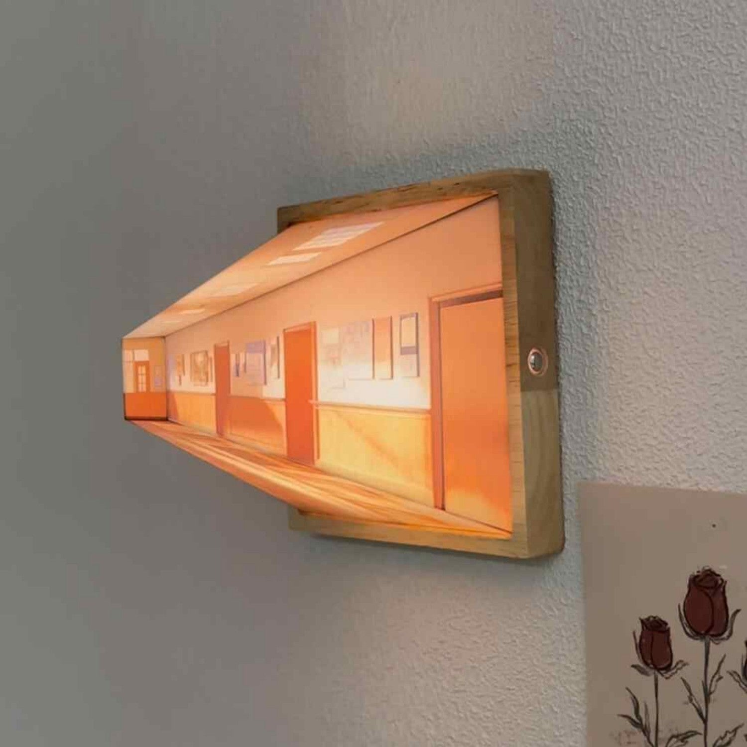 3D illusion LED night light, touch control, USB-powered.