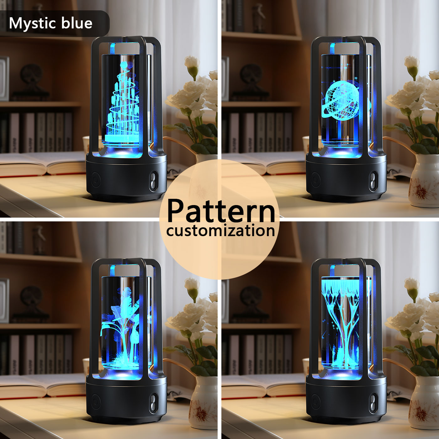 2 In 1 Audio Acrylic Crystal Lamp And Bluetooth Speaker Valentine's Day Gift