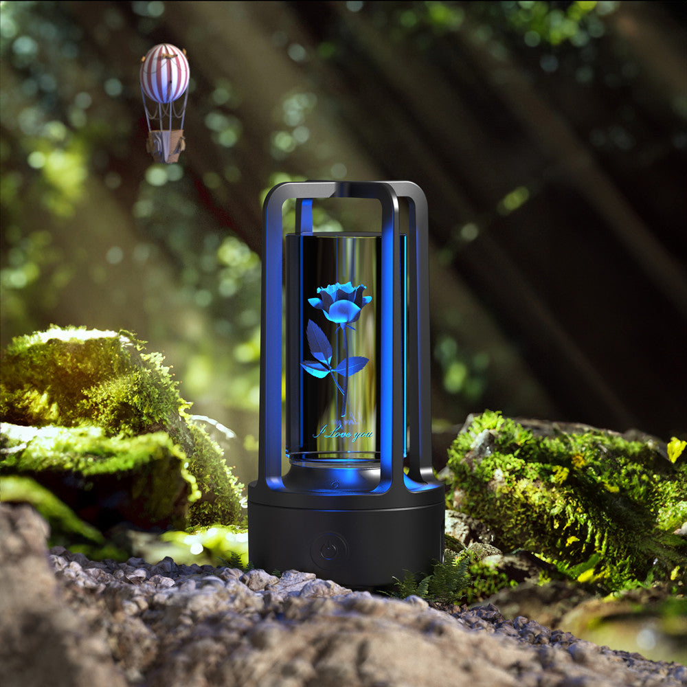 2 In 1 Audio Acrylic Crystal Lamp And Bluetooth Speaker Valentine's Day Gift