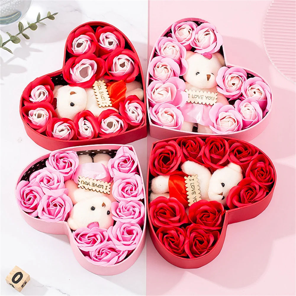 Heart-shaped Rose Red Gift Box New Year Christmas Gift