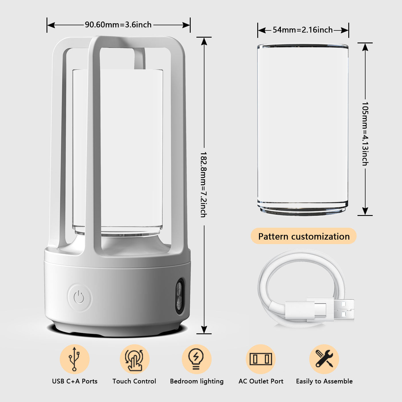 2 In 1 Audio Acrylic Crystal Lamp And Bluetooth Speaker Valentine's Day Gift