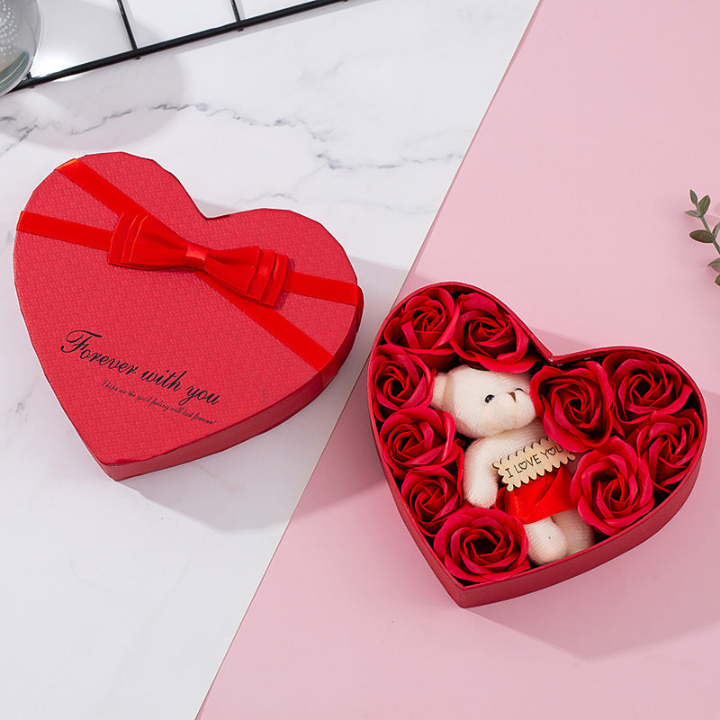 Heart-shaped Rose Red Gift Box New Year Christmas Gift
