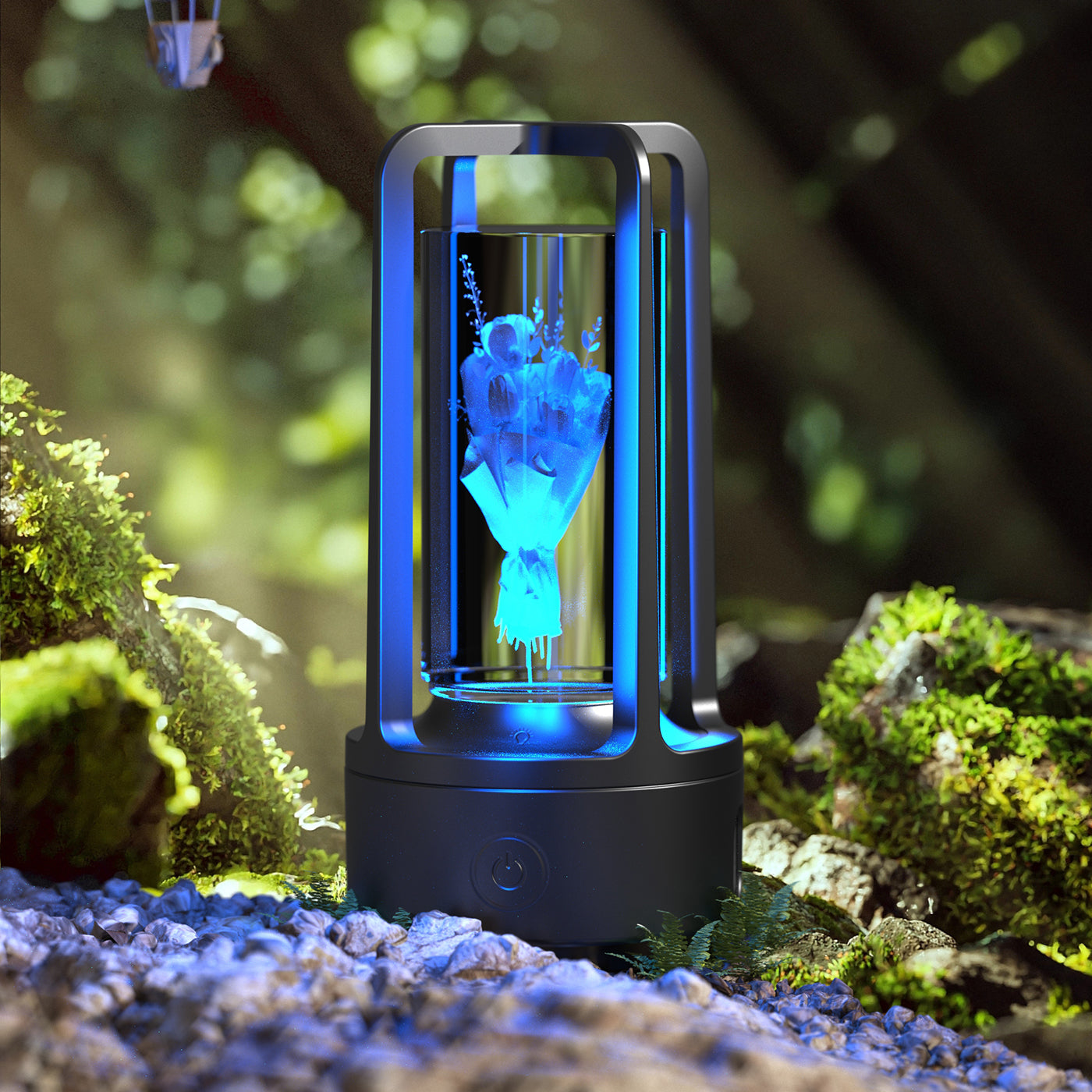2 In 1 Audio Acrylic Crystal Lamp And Bluetooth Speaker Valentine's Day Gift