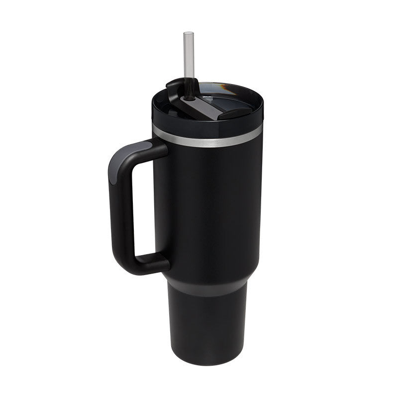 40 Oz Tumbler Handle Straw Insulated SS Spill Proof Vacuum Coffee Cup